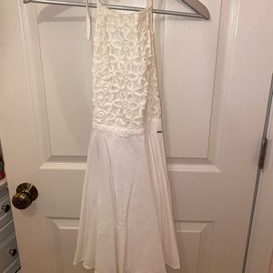White Halter Dress